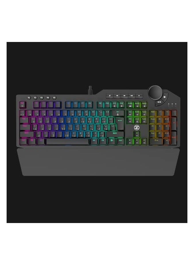 تيكنو زون لوحة مفاتيح RGB KeybTechno Zone E32 عالية التقنية للألعاب ميكانيكية كاملة RGB com.ard - Image 3