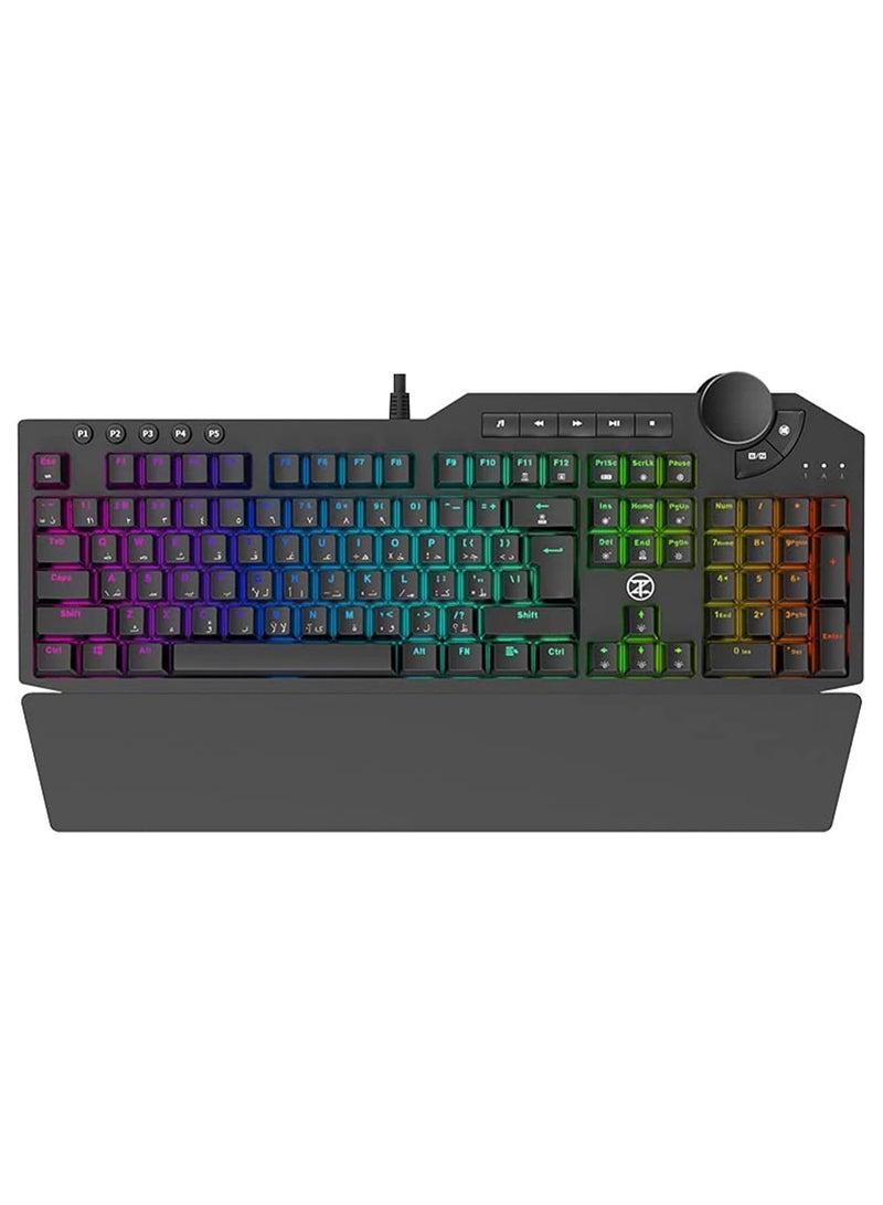 تيكنو زون لوحة مفاتيح RGB KeybTechno Zone E32 عالية التقنية للألعاب ميكانيكية كاملة RGB com.ard - Image 5