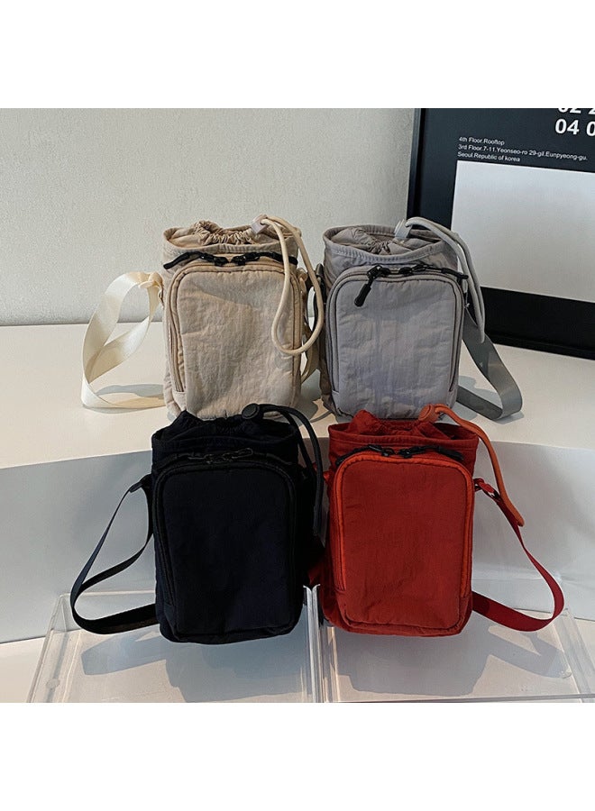 Niche Design Crossbody Shoulder Bottle Bag Mobile Phone Bag Waterproof Yoga Bag Running Outdoor Carrying Bag-Colour:Red - Image 3
