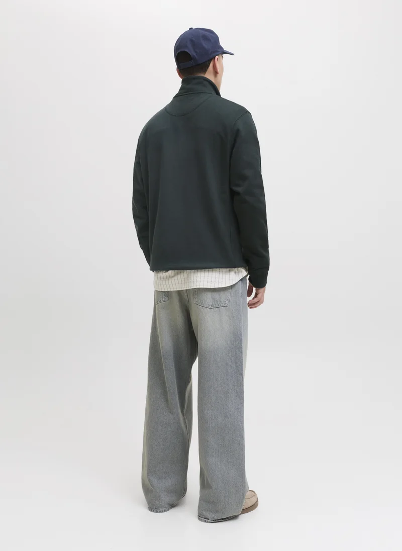 JACK & JONES Logo Half Zip Sweatshirt
