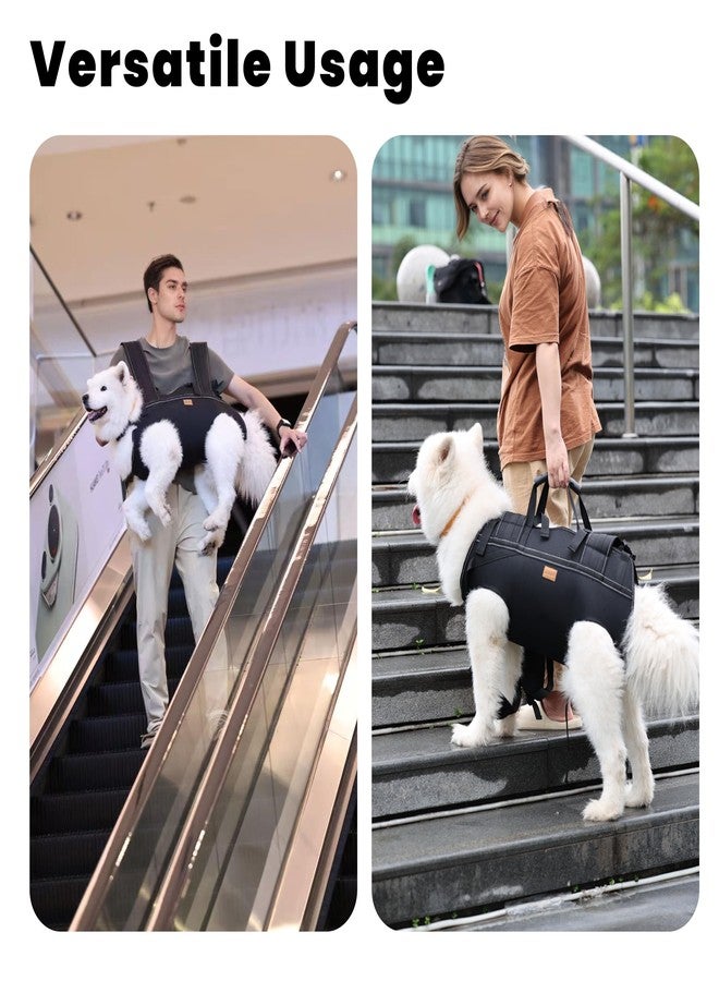 Terapaton Dog Lift Harness Backpack Carrier for Large Dogs, Full Body Sling with Handle, Dog Harness for Joint Injuries, Arthritis, Ideal for Stairs, Elderly Dogs (Black 2XL 50-66 LBS) - Image 5