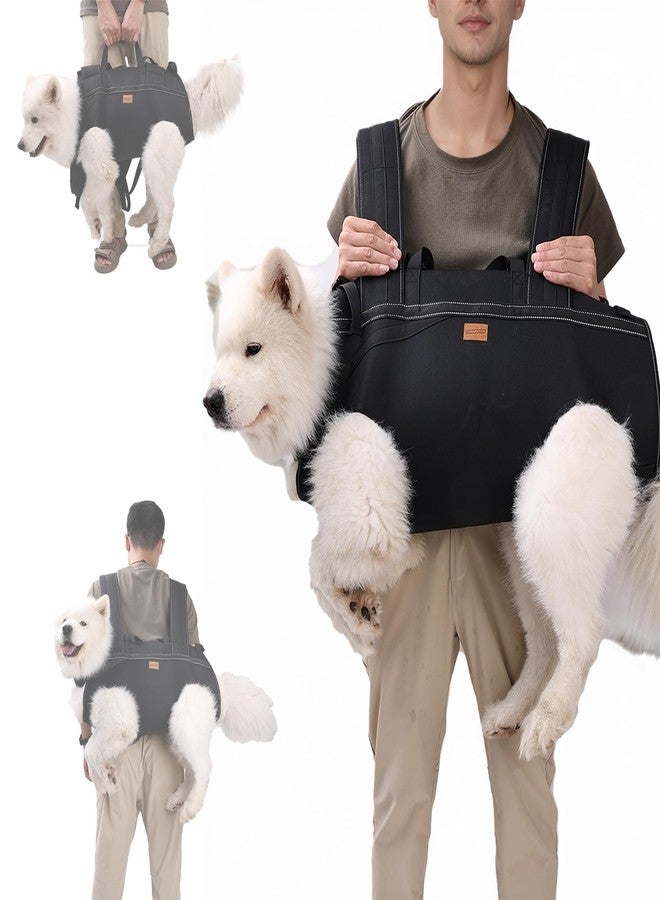 Terapaton Dog Lift Harness Backpack Carrier for Large Dogs, Full Body Sling with Handle, Dog Harness for Joint Injuries, Arthritis, Ideal for Stairs, Elderly Dogs (Black 2XL 50-66 LBS) - Image 1