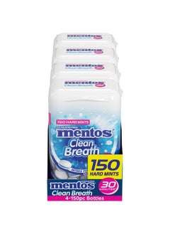 Mentos Mentos Clean Breath Sugarfree Hard Mint, 150pc, Intense Peppermint (Pack of 4 Bottles)  - Image 2