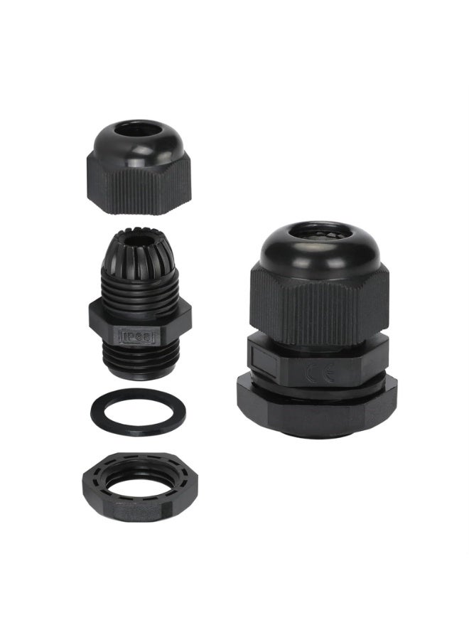 عبوة من قطعتين من غطاء ومدخل الطاقة الشمسية ABS المقاوم للعوامل الجوية، مثالي للسيارات الترفيهية والقوارب واليخوت ومنشآت الطاقة الشمسية على الأسطح (أسود) - Image 3