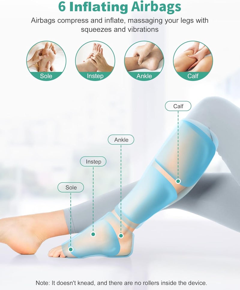 Medcursor Cordless Foot and Leg Massager with Heat Rechargeable Leg Massager for Circulation and Pain Relief After Exercise Portable Massager Boots for Home Office Gym Use FSA HSA Eligible - Image 3