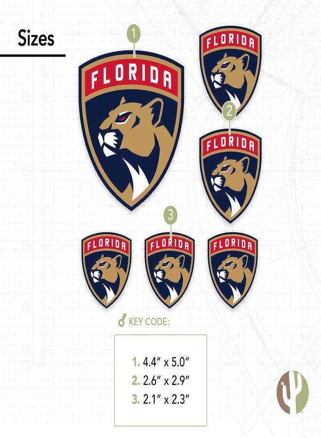 Desert Cactus Florida Panthers Team NHL National Hockey League Sticker Vinyl Decal Laptop Water Bottle Car Scrapbook (Type 3 - Main Logo) - Image 2