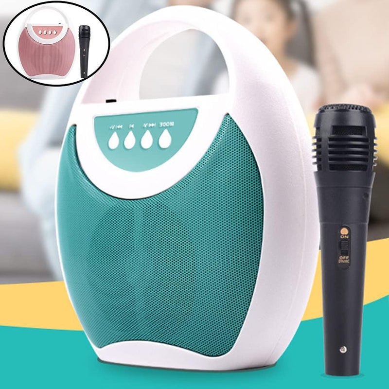 klarako Karaoke Machine for Kids with Microphones, Kids Music Player with Pre Loaded Songs & Bluetooth, Aux Connection Singing Machine Karaoke for Toddler  Pink - Image 2