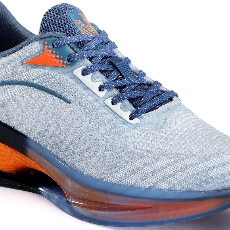 Asian Men's White Slate Running Shoes with Laces