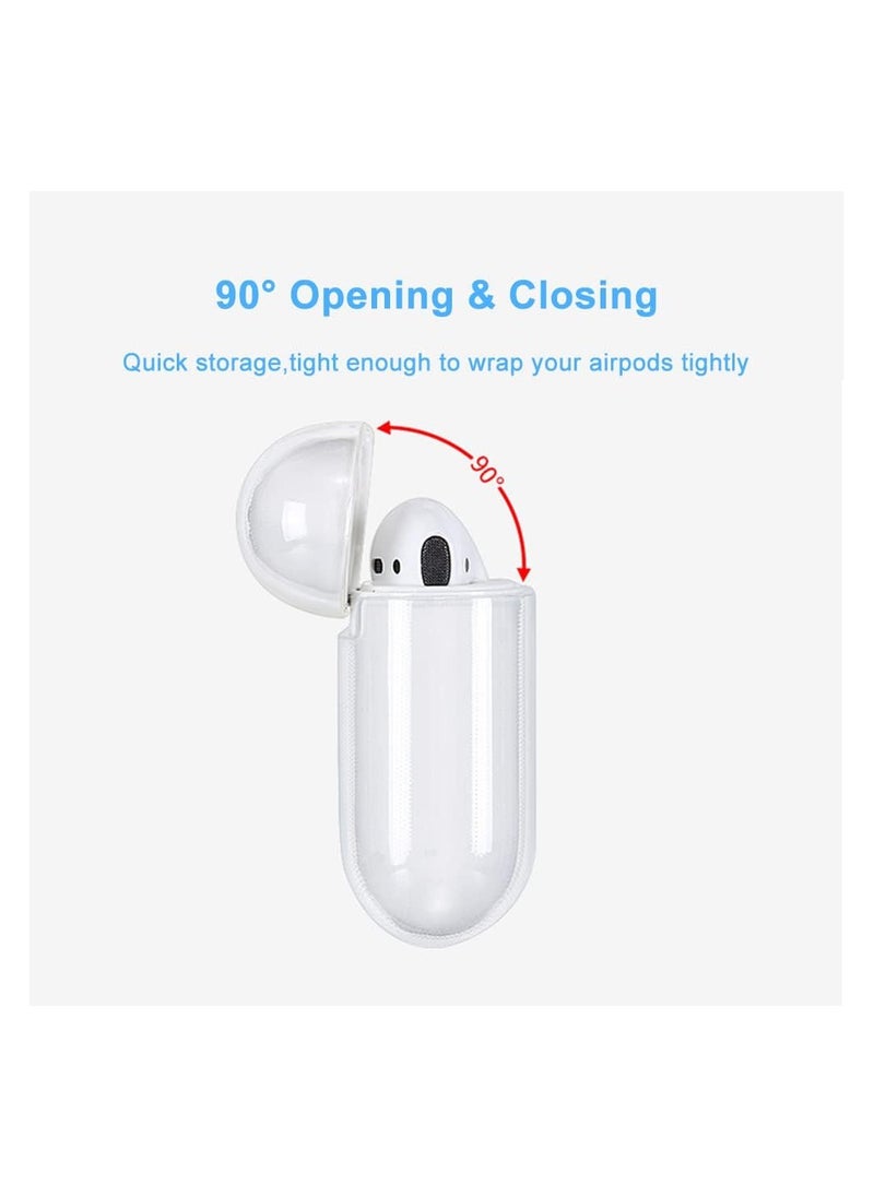Generic - Clear Silicone Case Cover for Airpods 3 with Carabiner,Transparent Protective Soft TPU Skin Case Waterproof Shockproof Cover,Front LED Visible Compatible with Apple AirPods 3rd Generation - Image 1