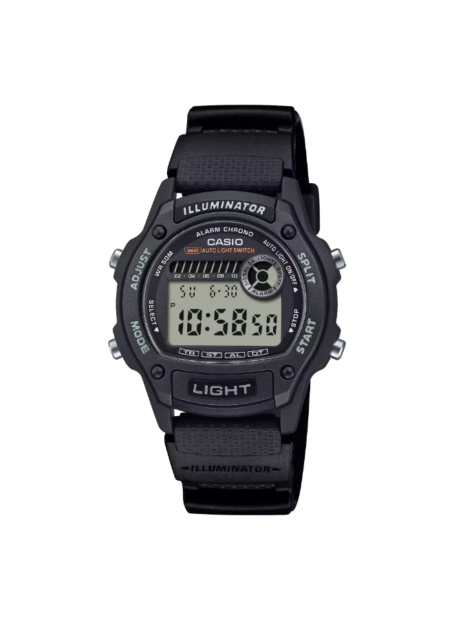 كاسيو Men's Resin Digital Watch W-220H-1AVDF - 36.6 mm