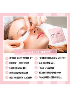 Lyon lash 100 Pairs Eyelash Extension Under Eye Gel Pads by Lyon Lash - Lint Free with Aloe Vera Hydrogel Eye Patches, Premium Eyelash Extension Supplies & Beauty Tools, Fit Most Eye Shape, Stick Well  - Image 2