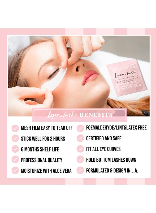 Lyon lash 100 Pairs Eyelash Extension Under Eye Gel Pads by Lyon Lash - Lint Free with Aloe Vera Hydrogel Eye Patches, Premium Eyelash Extension Supplies & Beauty Tools, Fit Most Eye Shape, Stick Well - Image 2