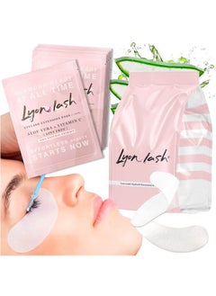 Lyon lash 100 Pairs Eyelash Extension Under Eye Gel Pads by Lyon Lash - Lint Free with Aloe Vera Hydrogel Eye Patches, Premium Eyelash Extension Supplies & Beauty Tools, Fit Most Eye Shape, Stick Well  - Image 1