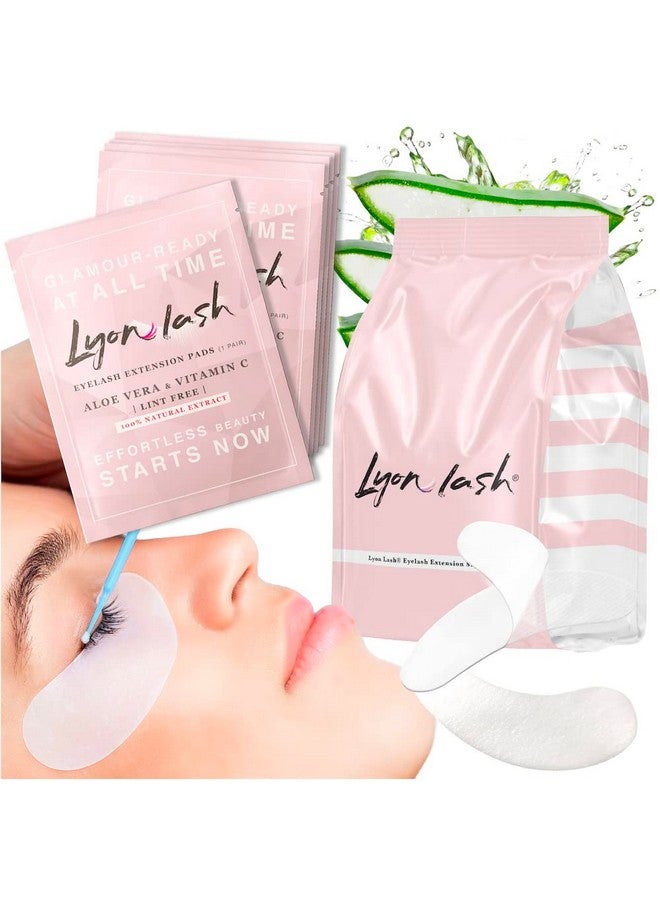Lyon lash 100 Pairs Eyelash Extension Under Eye Gel Pads by Lyon Lash - Lint Free with Aloe Vera Hydrogel Eye Patches, Premium Eyelash Extension Supplies & Beauty Tools, Fit Most Eye Shape, Stick Well - Image 1