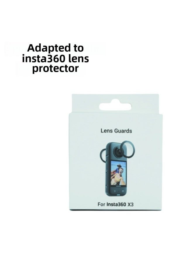 Generic Suitable For Insta360x4x3x2 Lens Protection Mirror Shadow Stone Panoramic Action Camera Anti-scratch Lens Protective Cover-Color:INSTA 360X2 Front And Rear Protective Mirror - Image 2