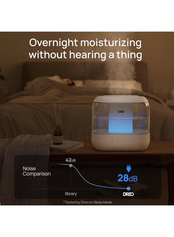 Dreo Dreo Humidifiers for Bedroom, Top Fill 4L Supersized Cool Mist Humidifier, 32H Runtime, 28 dB Quiet Ultrasonic Air Humidifier for Large Room, Plants, Baby Nursery, Indoor, Night Light, Easy to Clean  - Image 5