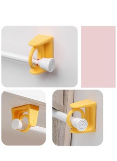 Oasisgalore No-Drill Rotating Ring Curtain Rod Brackets - 360° Swivel Self-Adhesive Holders for Bathroom, Kitchen( 8 Pack White ).  - Image 5