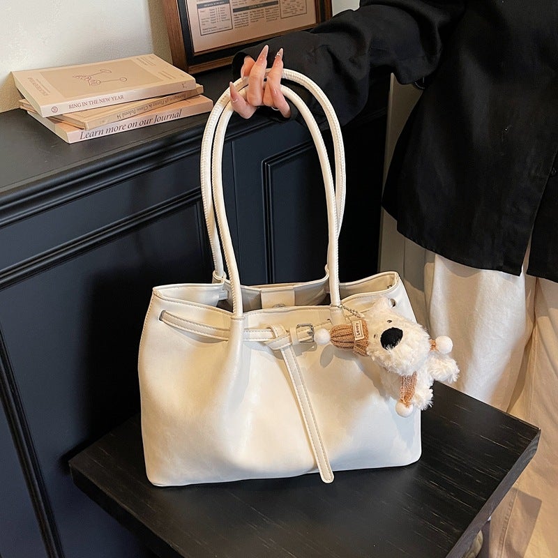 Women's Retro Tote Shoulder Bag, Large Capacity, PU - Image 2