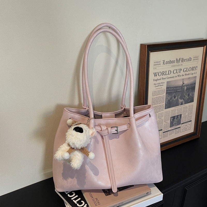 Women's Retro Tote Shoulder Bag, Large Capacity, PU - Image 1