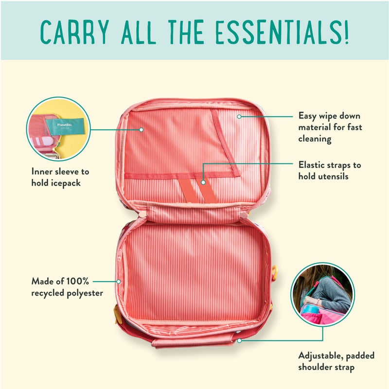 PlanetBox Rover Stainless Steel Bento Box Style Lunch Box Kit for Kids with 5 Compartments, Includes Insulated Lunch Bag, Leakproof Food Containers and Matching Mermaid Lagoon Magnets - Image 3
