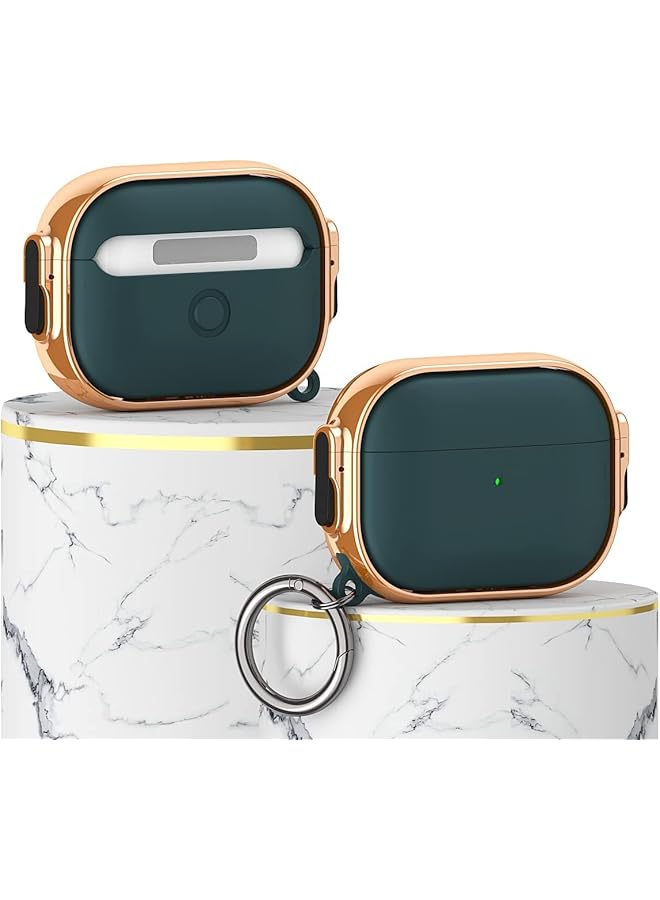 إيروريكس حافظة مطلية بطبقة من البولي يوريثان لسماعات Airpods Pro 2 مع حلقة تثبيت وغطاء ممتص للصدمات وغطاء واقٍ خارجي وغطاء صلب وغطاء مضاد للسقوط لسماعات Airpods Pro 2 التي صدرت عام 2022 - Image 1