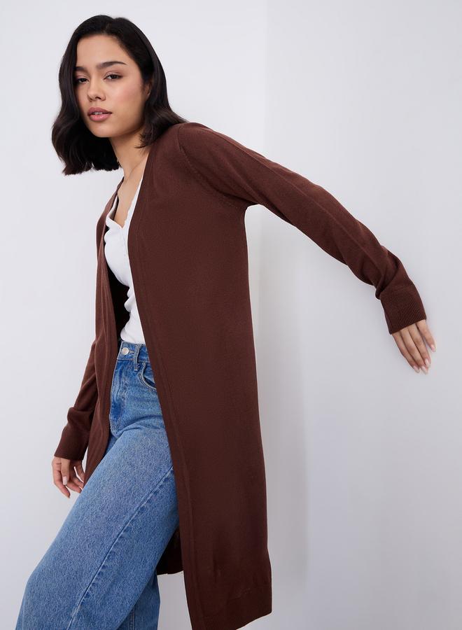 Styli Regular Fit Longline Front Open Cardigan - Image 5