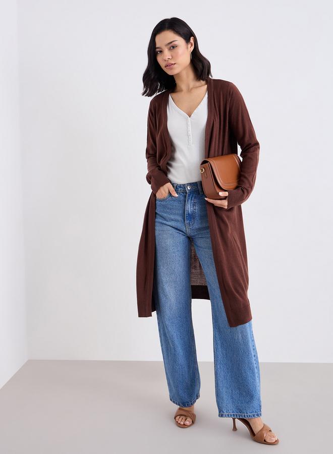 Styli Regular Fit Longline Front Open Cardigan - Image 3