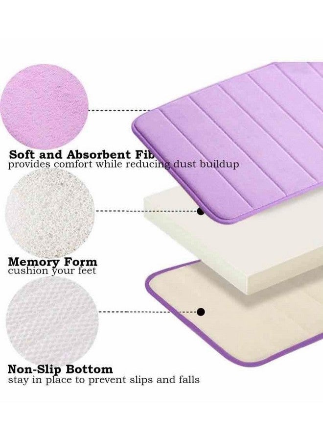 Home-Cloud HomeCloud Memory mat | Bath Mat |for Bathroom, Door,Kitchen. (40x60cm, Purple) - Image 2