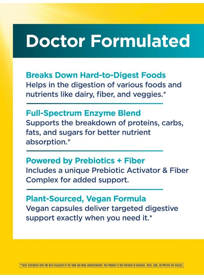 Renew Life إنزيمات فلورازيم الهضمية من رينيو لايف مع البروبيوتيك | مصممة من قبل الأطباء | تساعد في الغازات العرضية، الانتفاخ والانزعاج | صحة الجهاز الهضمي والمناعة | خالية من الألبان | 90 كبسولة نباتية - Image 3