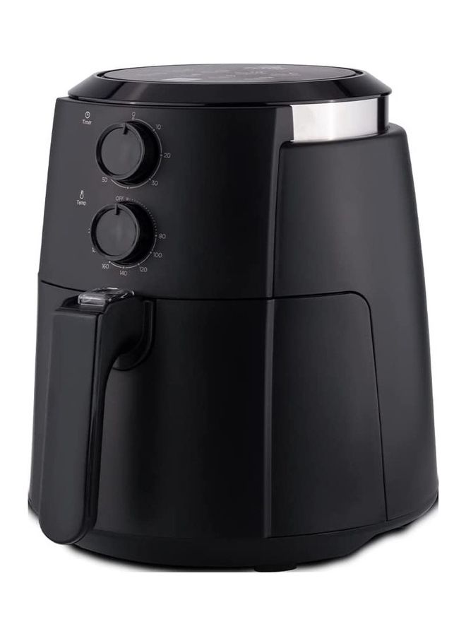 evvoli Air fryer 4 Liters No Pre-Heat Needed No-Oil Frying Fast Crispy and healthy Temperature Control black with free Blender 4 L 1500 W EVKA-AF4001BSB Black - Image 3