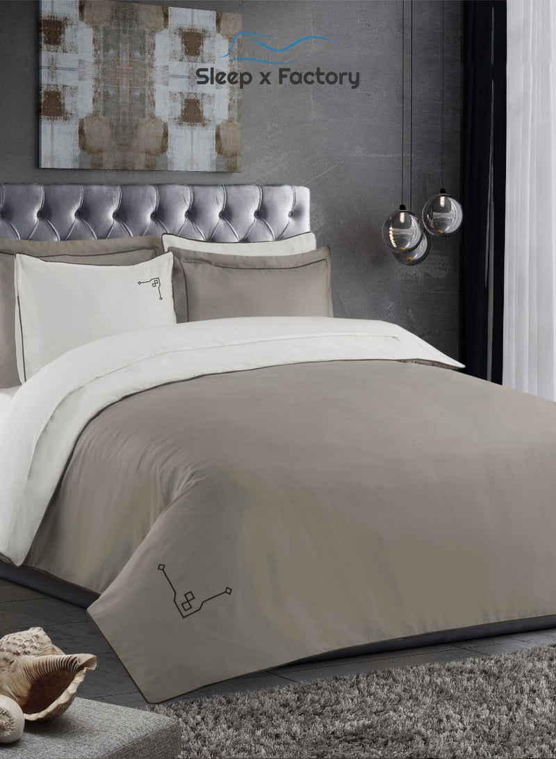 Sleep x Factory Luxury Cotton Satin Hotel Bedding Set – Embroidered – 6 Pieces – Without Filling - Image 2