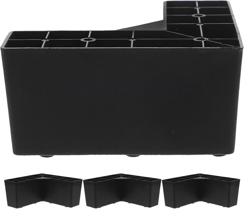 Baluue 4pcs Plastic L-Shaped Sofa Legs Furniture Risers 7.5cm Height Waterproof Bed Risers Heavy Duty Table Lift Supports for Couch and Bed Furniture - Image 1