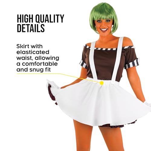 fun shack Womens Chocolate Factory Costume, Chocolate Costume Adult, Book Character Halloween Costumes for Women, Medium - Image 3