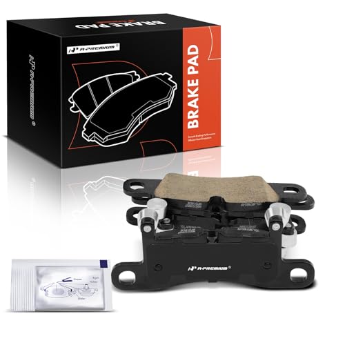 A-Premium Rear Ceramic Disc Brake Pads Set Compatible with Porsche and Volkswagen Models - Cayenne 2011-2018, Touareg 2011-2017, 4 Pcs - Image 1