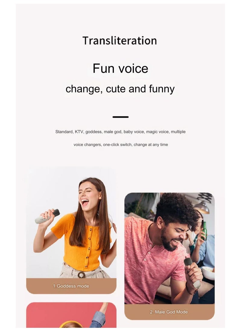 Generic - Wireless Bluetooth speaker microphone all-in-one outdoor live streaming home karaoke with microphone - Image 1