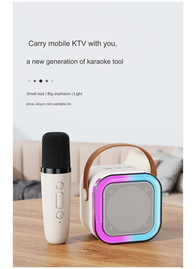 Generic - Wireless Bluetooth speaker microphone all-in-one outdoor live streaming home karaoke with microphone - Image 1