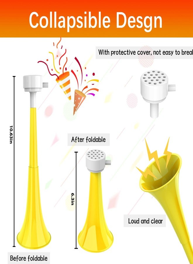 Ouffun Vuvuzelas Soccer Horn Collapsible Blow Horns Noise Maker Loud Sound Sports Horn Noisemaker for Sporting Events School Graduation Games Party Supplies Favors Accessories - Image 2