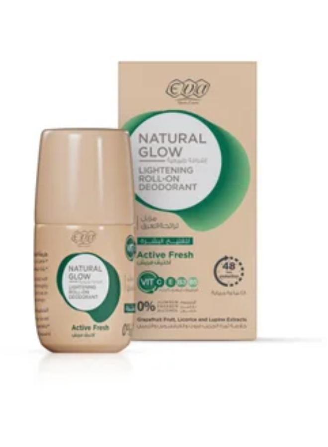 إيفا رول أون اشراقة طبيعية مزيل لرائحة العرق لتفتيح البشرة اكتيف فريش 60 جرام