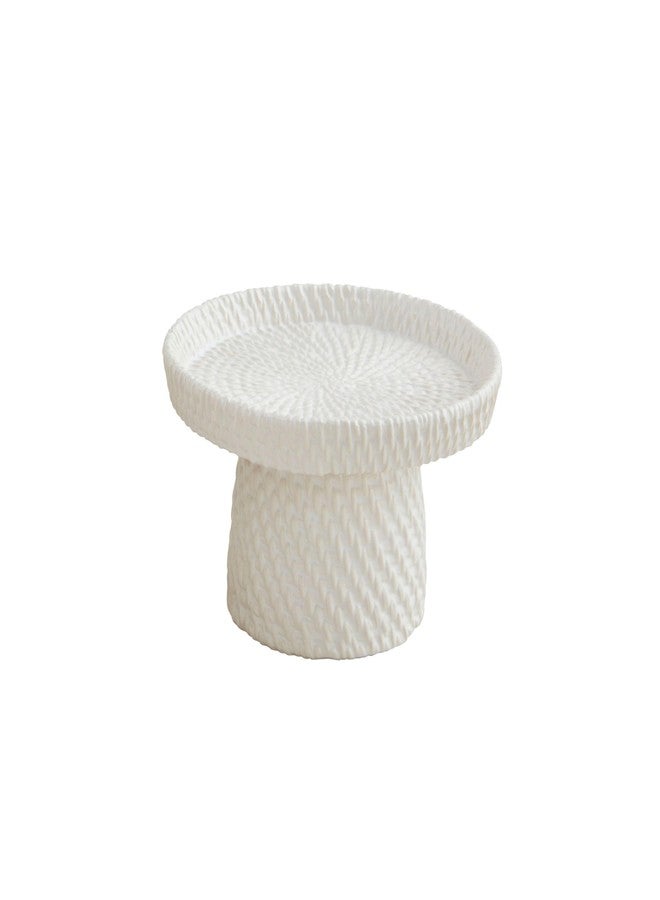 Mud Pie Woven Ceramic Pedestal, Small