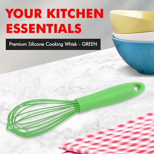Chef Craft Premium Silicone Wire Cooking Whisk, 10.5 inch, Green - Image 2