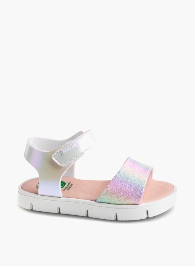 Pablosky Girls Strap Sandals With Hook And Loop Closure  - Image 2
