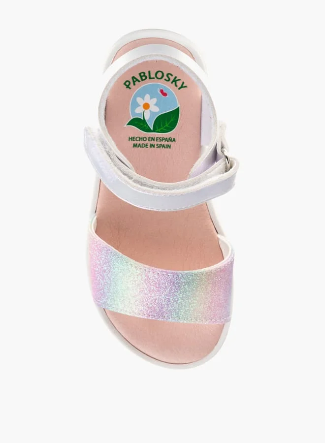 Pablosky Girls Strap Sandals With Hook And Loop Closure