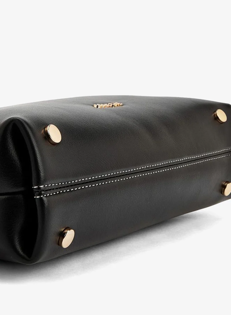 Celeste BLACK Solid Shoulder Bag With Adjustable Strap for Women | Best Price UAE