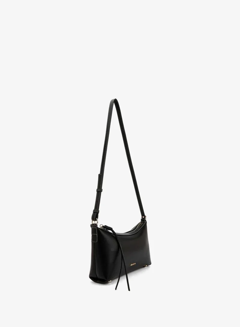 Celeste BLACK Solid Shoulder Bag With Adjustable Strap for Women | Best Price UAE