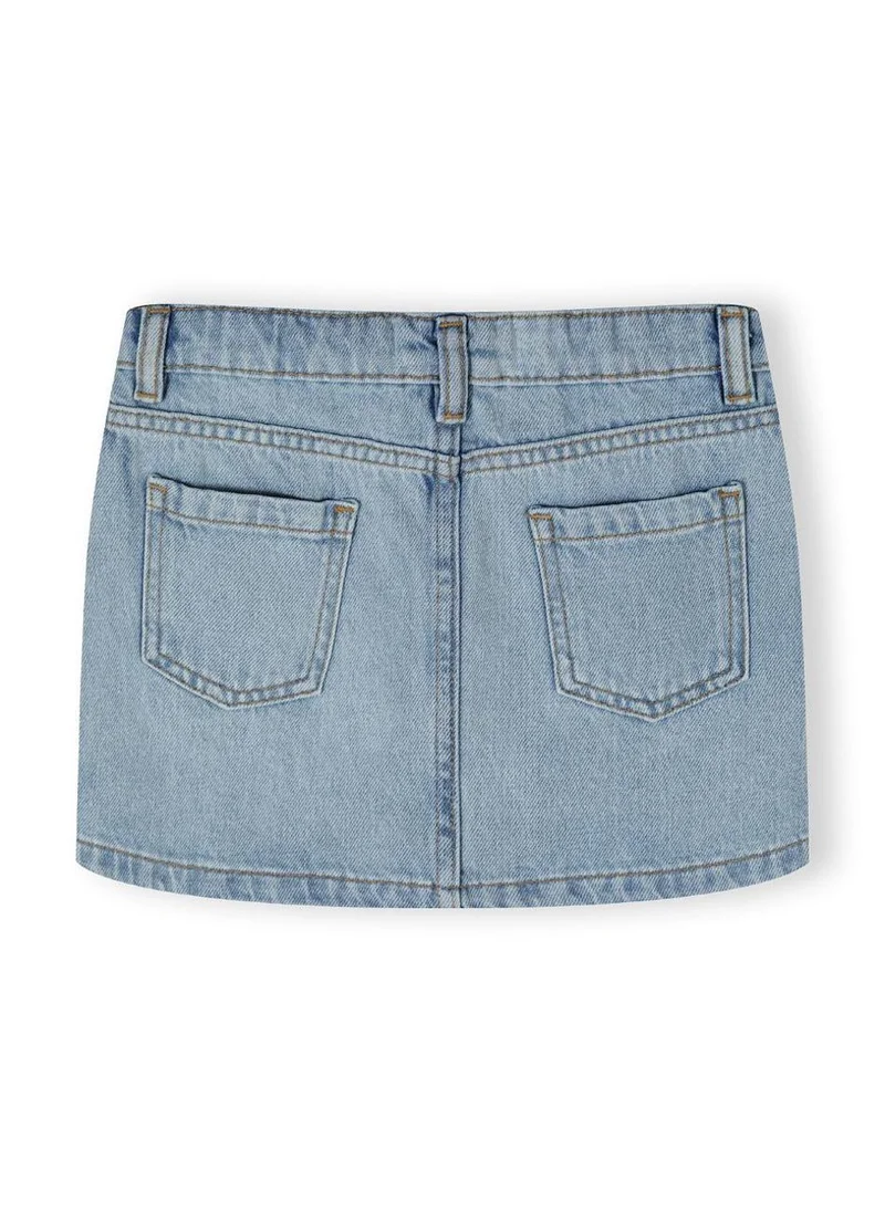 MINOTI Girls Denim Skirt with Button Front
