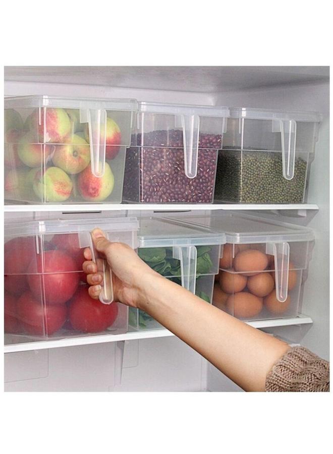 HOMESTAR 6-Piece Fridge Plastic Food Storage Containers With Lids Clear  - Image 3