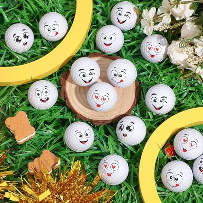 Syhood Mini Golf Stress Ball Golf Party Favors 1.57 Inch Funny Face Squeeze Foam Balls with Storage Bag for Kids Men Women School Carnival Party Gift Bag Fillers - Image 2