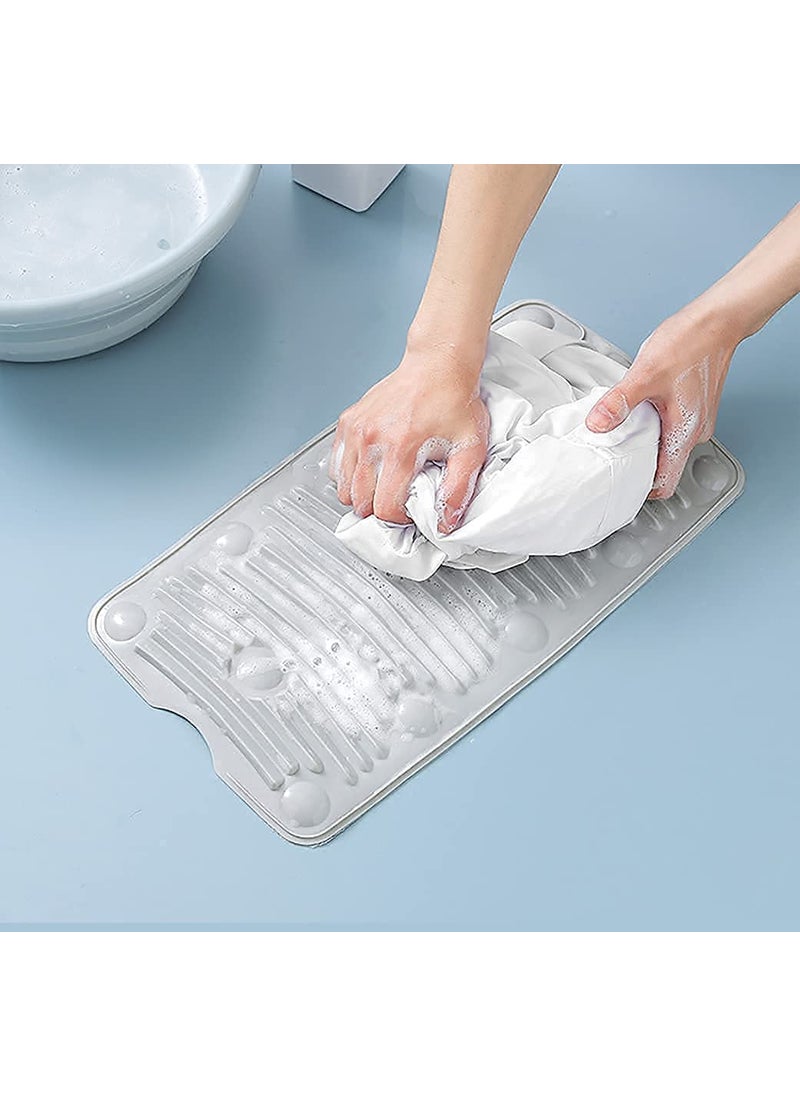 PRAVYTA Pravyta Portable Silicone Antislip Mini Travelling Housing Washing Cleaning Laundry Pad Board Mat Multipurpose Rollable Foldable Cloths Laundry Scrubbing Pad Water Saving Washboard 1Pcs  - Image 3