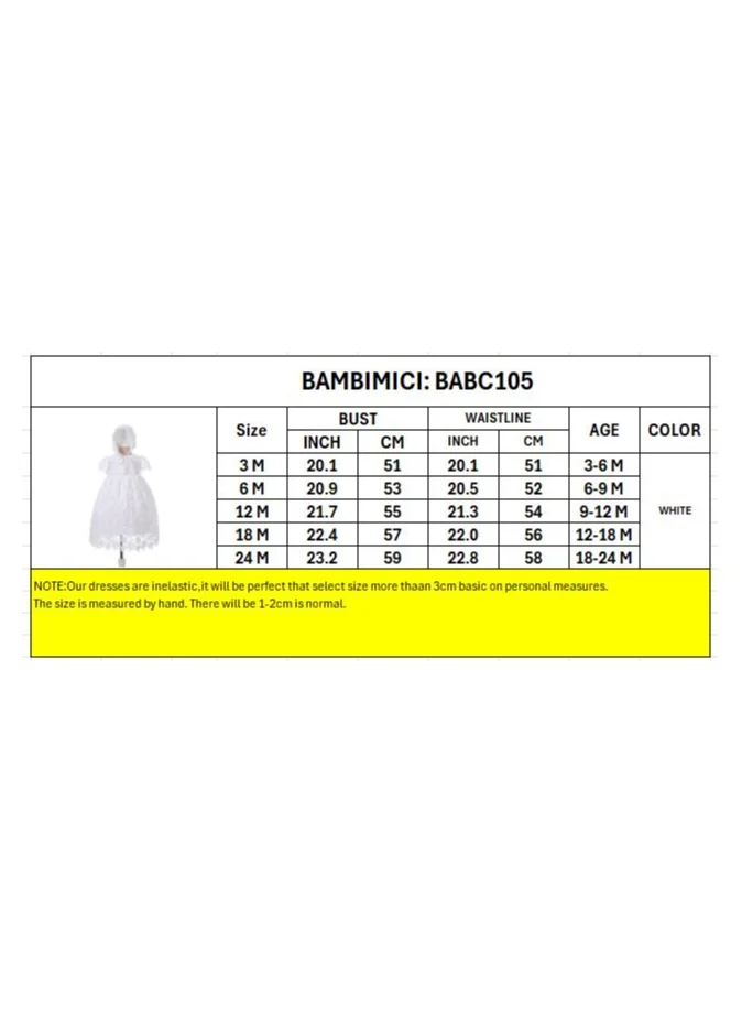 Bambimici Floral Lace Christening Dress