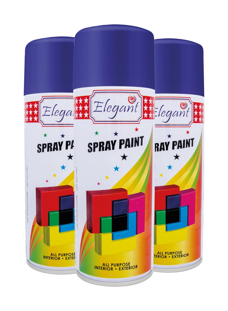 AFS Elegant 3 Piece Spray Paint Set Dark Blue 400ml - Image 1